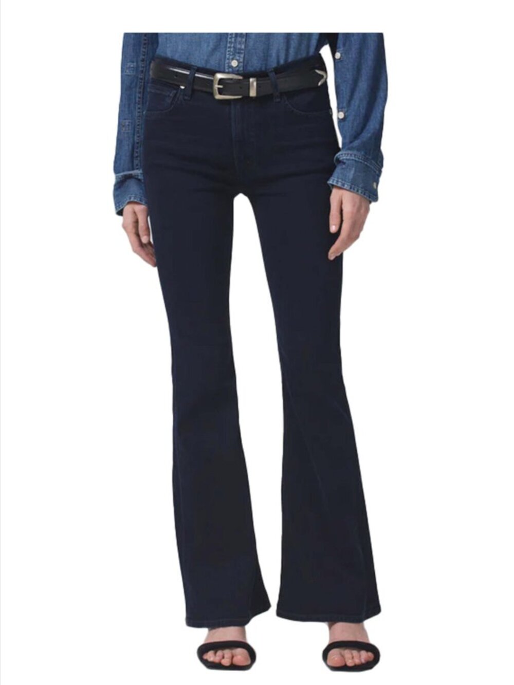 Citizens of Humanity - Isola Flare Jean -Chamber Dark Wash High Rise Flare Denim
